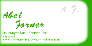 abel forner business card